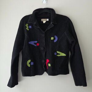 CANVASBACKS Vintage Pop Style Wool Blazer Jacket  | M | Geometric Abstract
